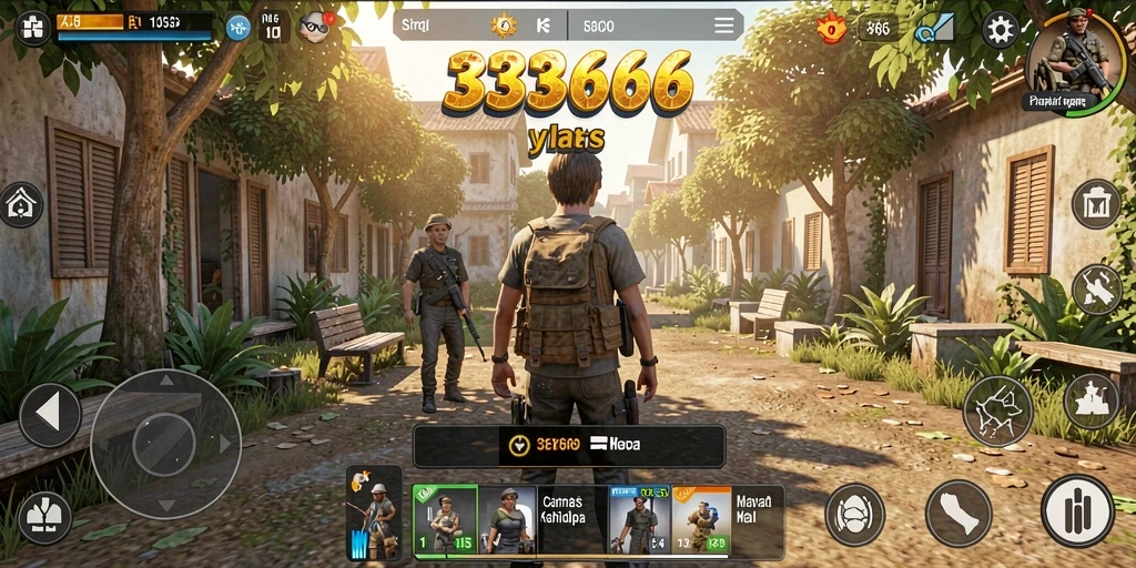 Tampilan gameplay menarik dari 333666 yang menunjukkan interaksi karakter.