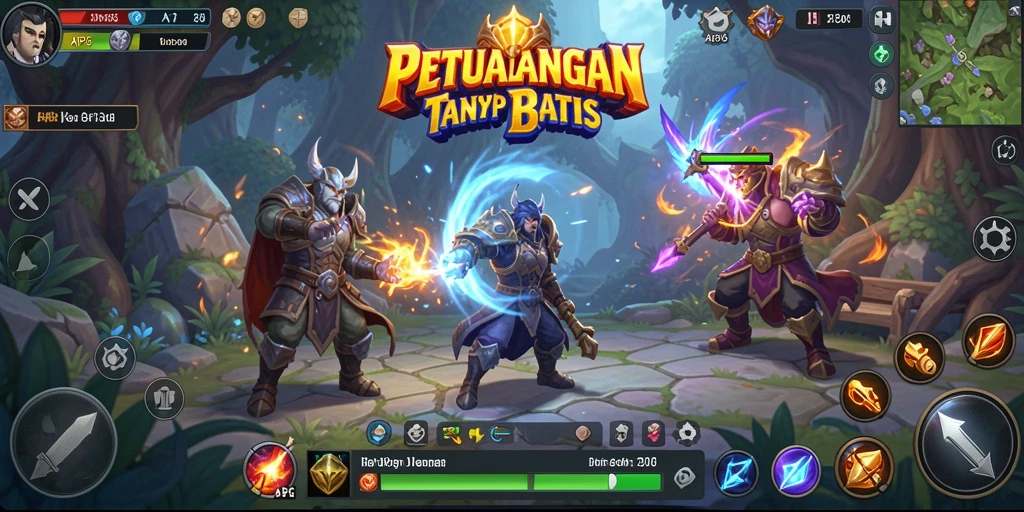 Screenshot utama menampilkan pertarungan aksi mendebarkan dalam API36.