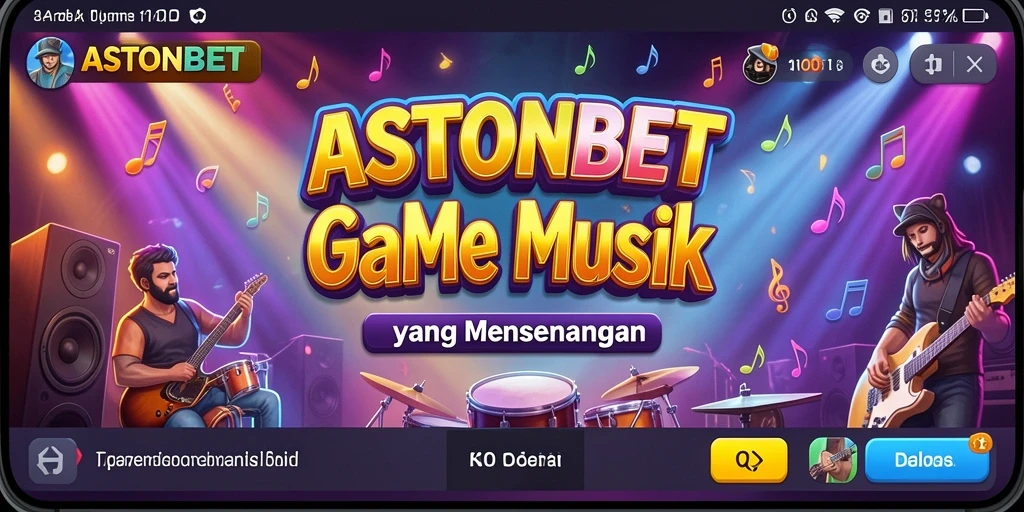 Tampilan gameplay ASTONBET dengan pengalaman musik interaktif.