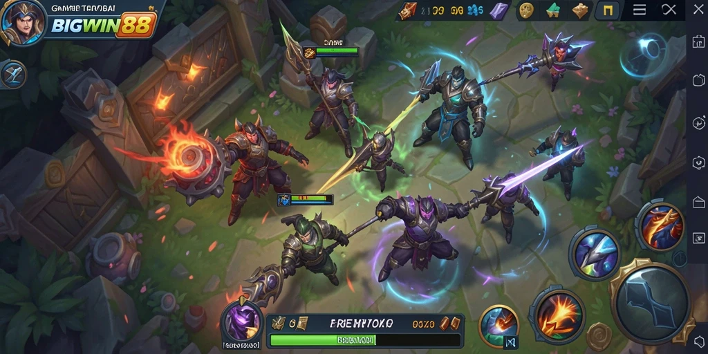Tampilan menarik dari gameplay MOBA yang seru