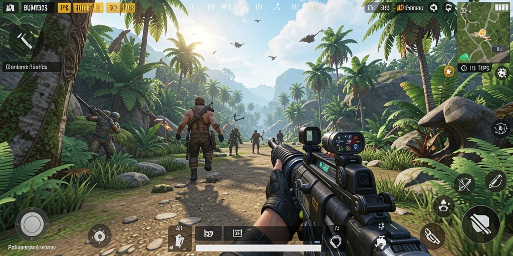 Tampilan gameplay seru BUMI303 yang penuh aksi.