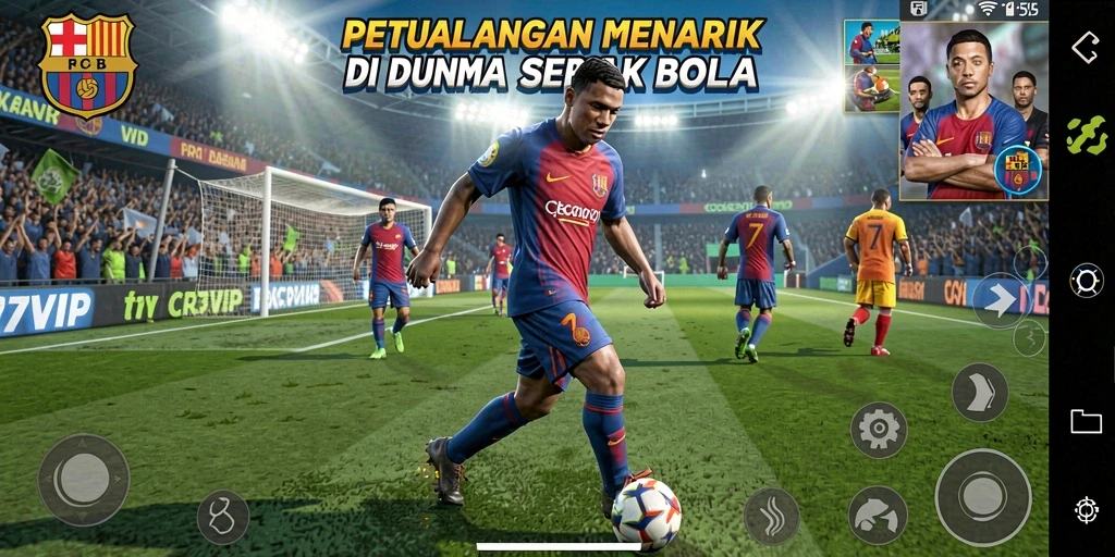 Tampilan gameplay CR7VIP yang menampilkan aksi seru di lapangan.
