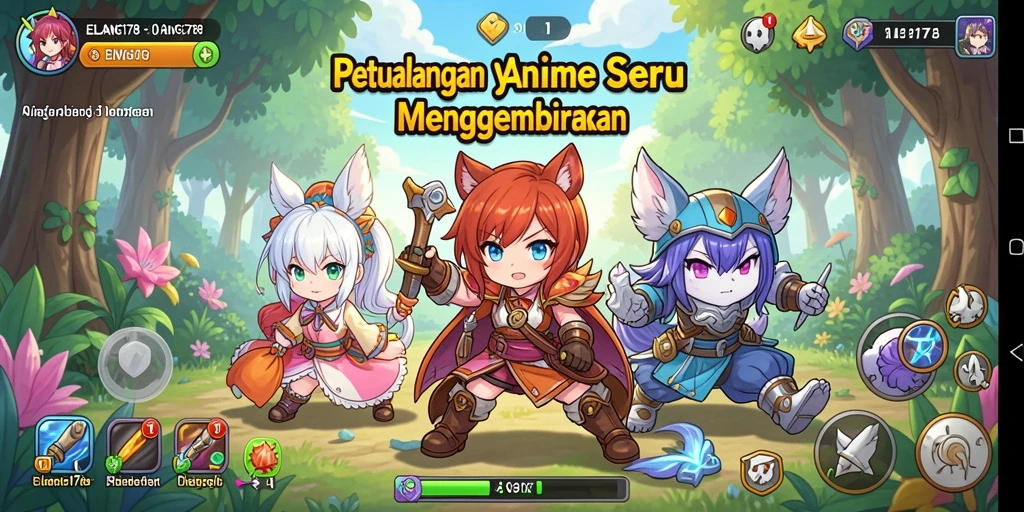 Tampilan gameplay seru dari ELANG178 dengan karakter anime favorit.