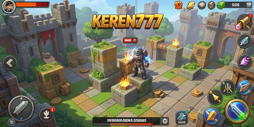 Tampilan gameplay KEREN777 yang menarik dalam Tower Defense.