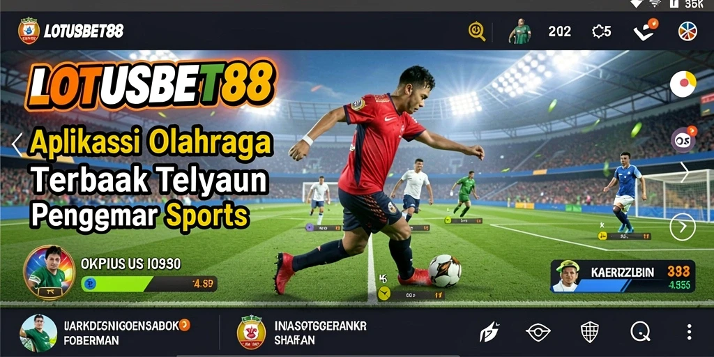 Tampilan seru dari gameplay LOTUSBET88 yang penuh aksi olahraga.