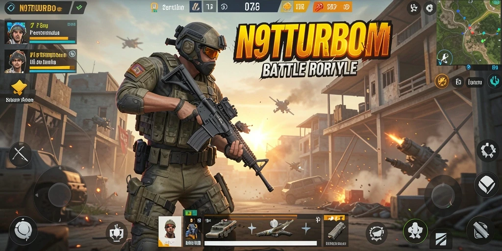 Tangkapan layar menampilkan aksi seru dari permainan Battle Royale.