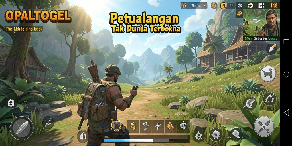 Tampilan gameplay OPALTOGEL dengan eksplorasi dunia terbuka yang menakjubkan.