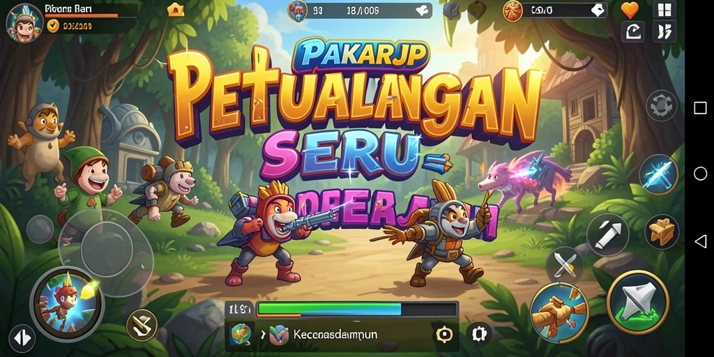 Screenshot gameplay PAKARJP yang menunjukkan petualangan seru.