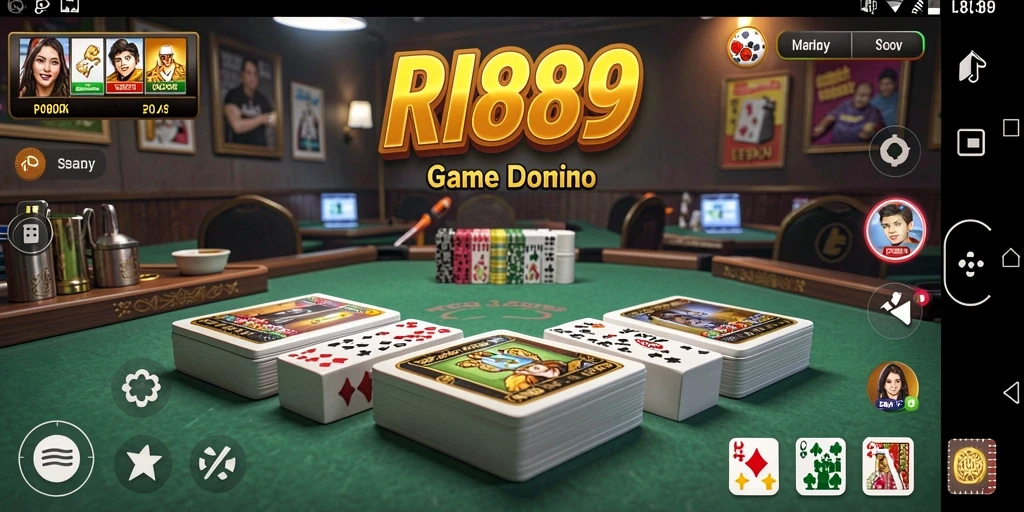 Tampilan gameplay yang menarik dari RI889 saat bermain Domino.