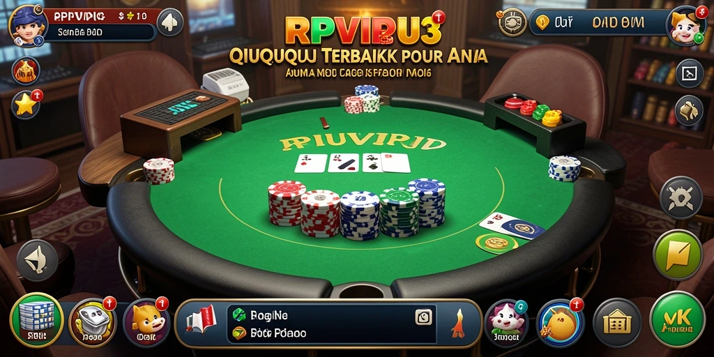 Screenshot gameplay RPVIP3 menunjukkan momen seru bermain QiuQiu.