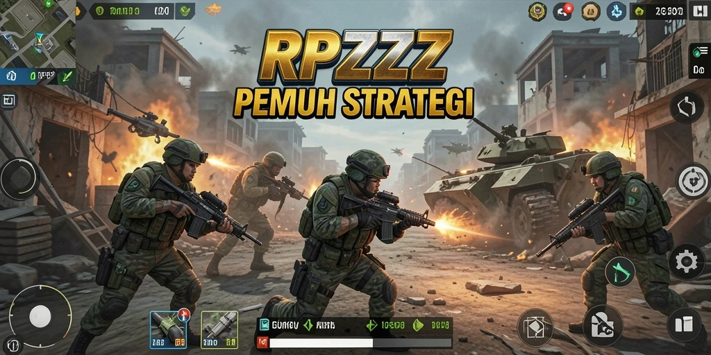 Tampilan gameplay menegangkan dalam RPZZZ yang memukau.