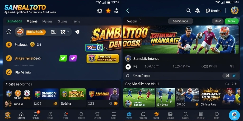 Tampilan gameplay Sportsbook yang menarik dan dinamis di SAMBALTOTO.