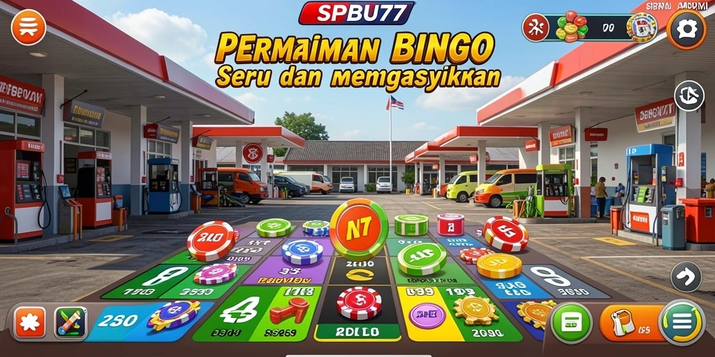 Tangkapan layar permainan Bingo SPBU77 dengan grafis menawan dan gameplay interaktif.