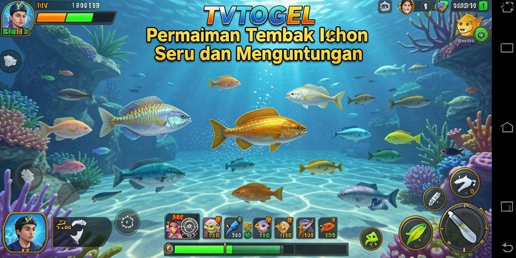 Screenshot gameplay Tembak Ikan TVTOGEL yang seru dan menantang.