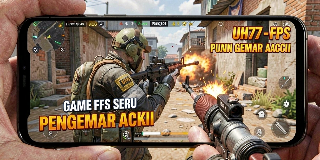 Gameplay UH77 yang intens dan menegangkan dalam mode FPS.